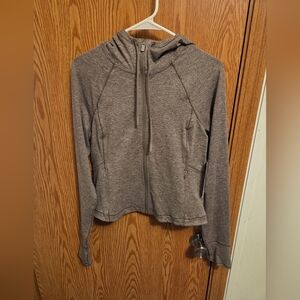 Athleta Softluxe Crop Zip-up Hooded Jacket Large Tall Women's NWT